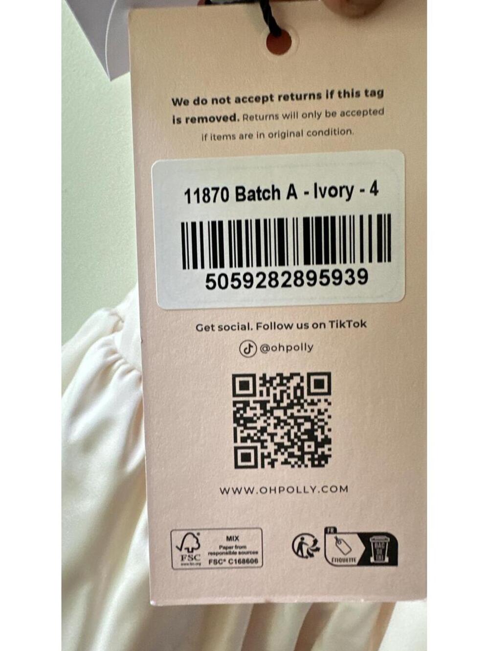 Oh Polly, Ivory Bubble Hem Corset Mini Dress, Size US 0 P2P 12 | 1305 - Picture 4 of 7